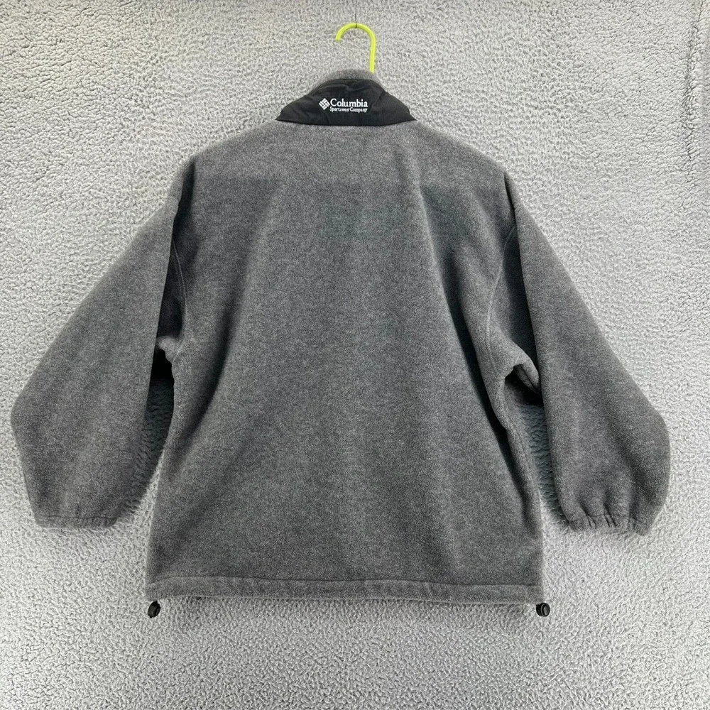 Vintage‎ COLUMBIA Jacket Women's XL Gray Full Zip Fleece Outdoor Hiking USA